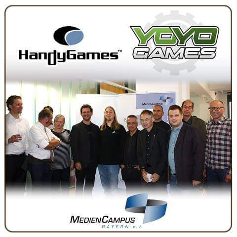 HandyGames and YOYO Games group photo; Medien Campus Bayern e.V.