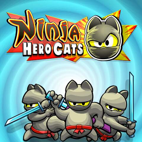 Ninja Hero Cats HandyGames game logo artwork