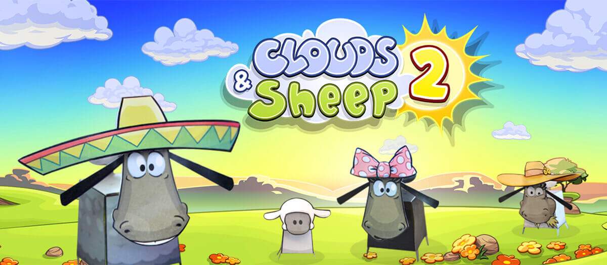 Clouds & Sheep 2 Papercraft Parallax Image