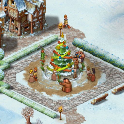 townsmen strategy simulation christmastree fairground